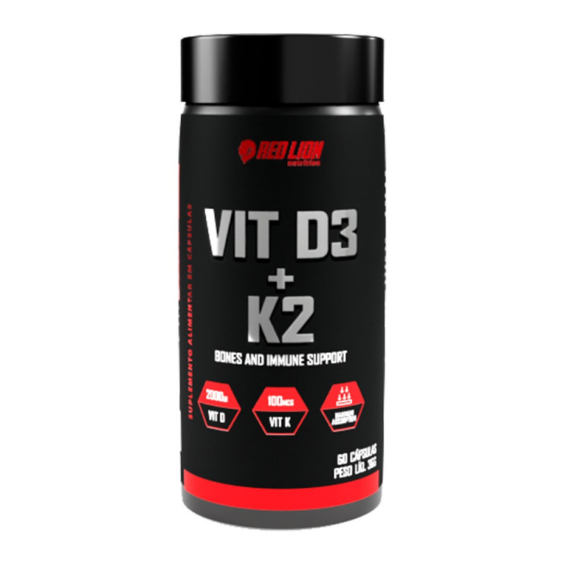 RED LION SUPLEMENTOS - VITA D3 + K2 - 60 CAPS RED LION