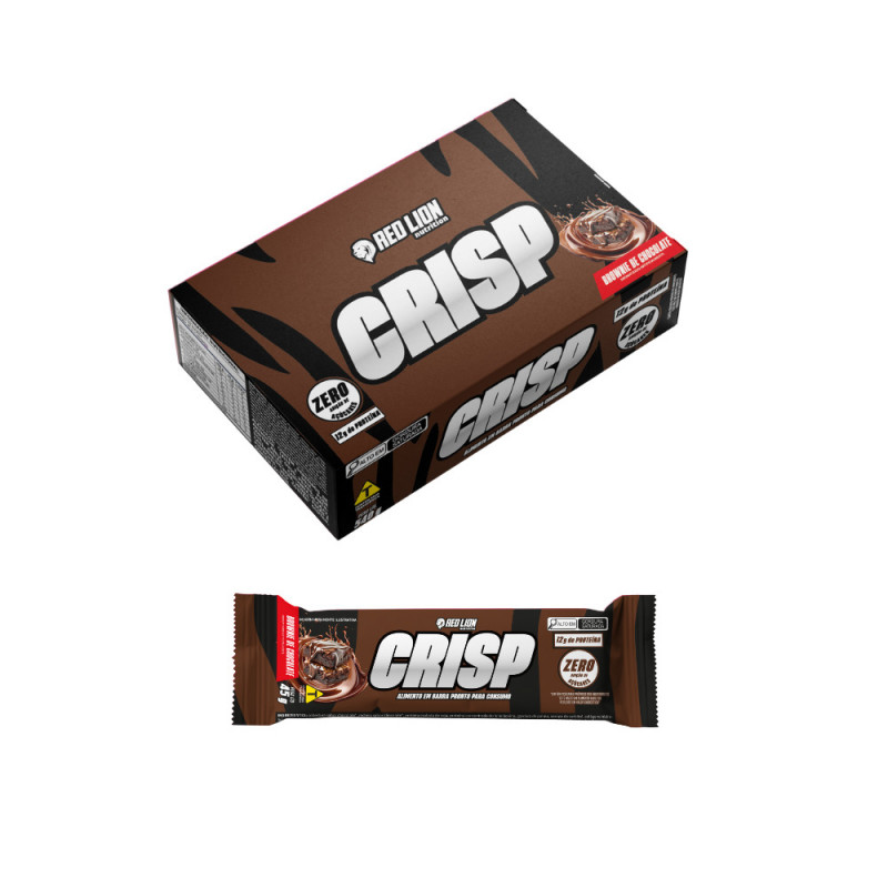 RED LION SUPLEMENTOS - CRISP BAR SABOR BROWNIE DE CHOCOLATE 45G C/12 RED LION SUPLEMENTOS - CRISP BAR SABOR BROWNIE DE CHOCOLATE 45G C/12