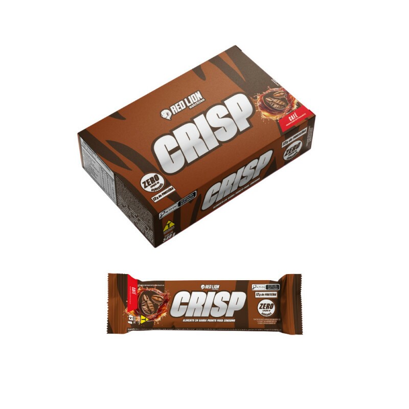 RED LION SUPLEMENTOS - CRISP BAR SABOR CAFE 45G C/12