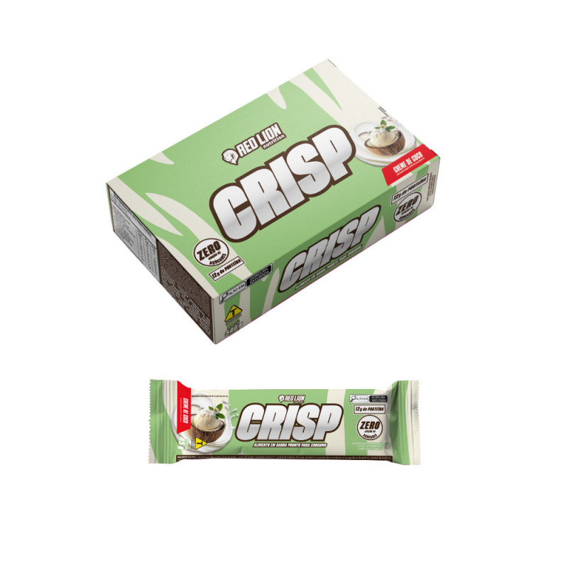 RED LION SUPLEMENTOS - CRISP BAR SABOR CREME DE COCO 45G C/12 RED LION SUPLEMENTOS - CRISP BAR SABOR CREME DE COCO 45G C/12