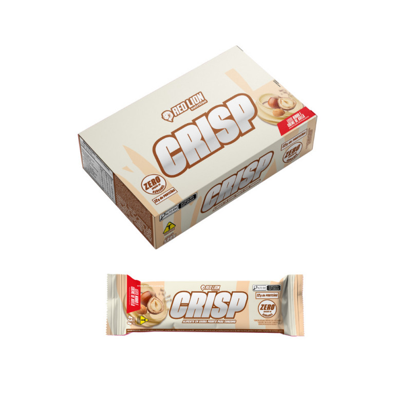 RED LION SUPLEMENTOS - CRISP BAR SABOR LEITE NINHO E CREME DE AVELA 45G C/12 RED LION SUPLEMENTOS - CRISP BAR SABOR LEITE NINHO E CREME DE AVELA 45G C/12