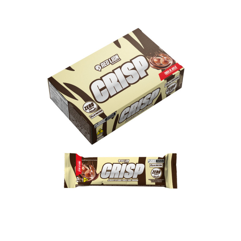 RED LION SUPLEMENTOS - CRISP BAR SABOR TRUFA DE AVELA 45G C/12 RED LION SUPLEMENTOS - CRISP BAR SABOR TRUFA DE AVELA 45G C/12