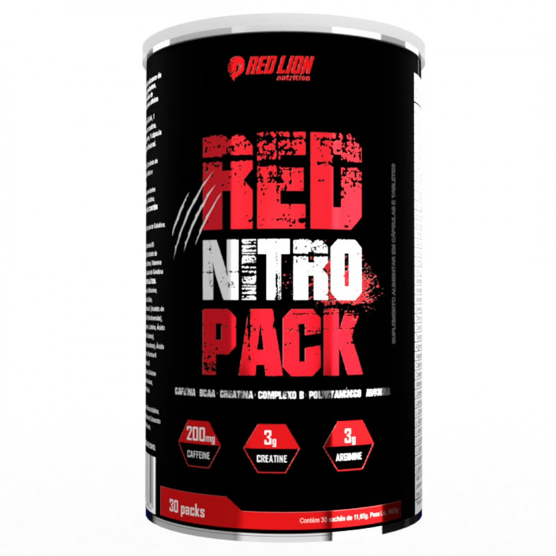 RED LION SUPLEMENTOS - RED NITRO PACK 30 SACHES - 349,5g